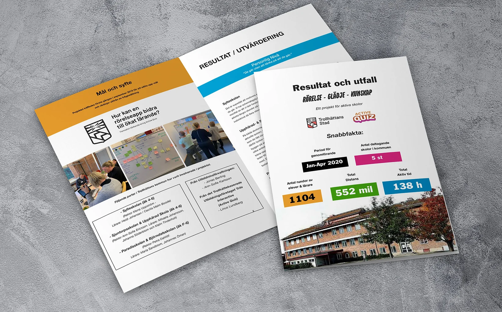 Resultat från skolprojektet i Trollhättan med ActiveQuiz