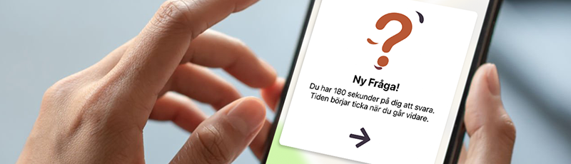 Person answering quiz question