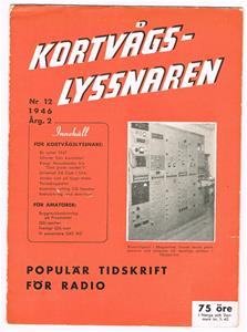 Kortvågslyssnaren nr 12. 1946 årgång 2.