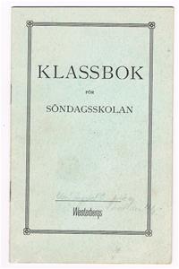 Klassbok för söndagsskolan i Näs Baptistförsamling 1958.