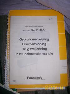 615. Panasonic instruktionsbok.