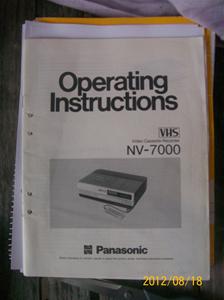 622. Panasonic, Instruktionsbok. 