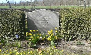 Min mormor och morfar Hermanna och Oskars Cederlunds grav, före planteringen av Penséer 2015 04 20.