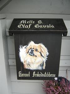 Asterix er malt på postkassa vår