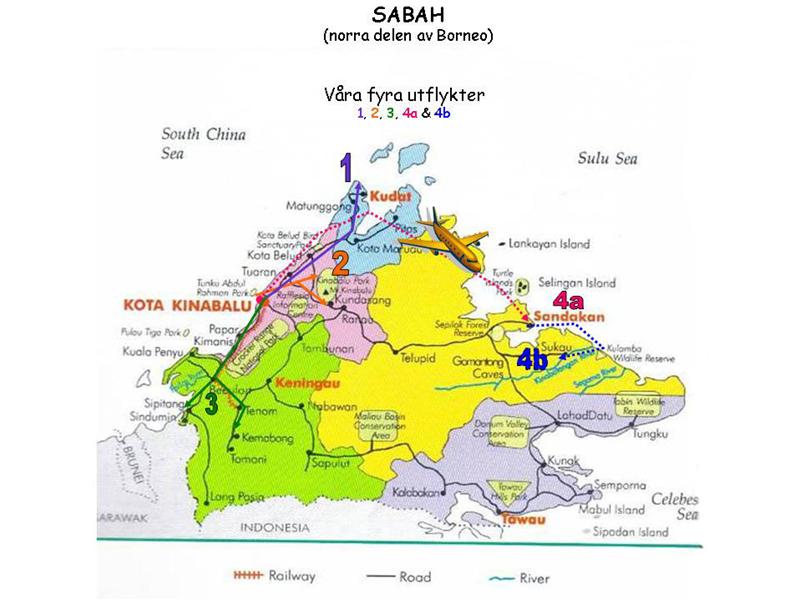 Karta över SABAH Karta över SABAH