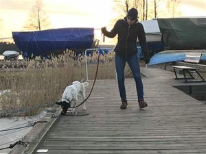 Jag och Andy i hamnen